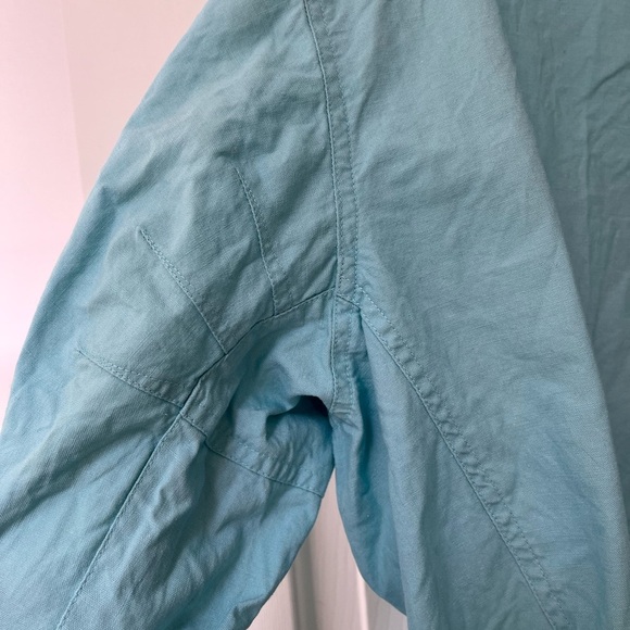 Vintage Cotton 90s Utility Bomber Jacket M Aqua - Picture 12 of 15